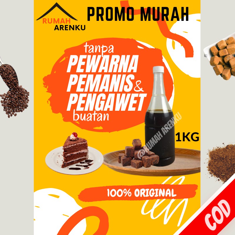 

BROWN SUGAR SYRUP 1KG / GULA AREN MERAH ASLI CAIR ORGANIK PALM SUGAR BOBA BROWN SUGAR CAIR 1KG A6