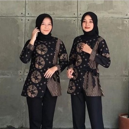 atasan baju batik wanita - blouse batik kantor - batik cewek - kemeja batik wanita - kemeja batik cewek - blouse kantor - bimasakti - bima sakti