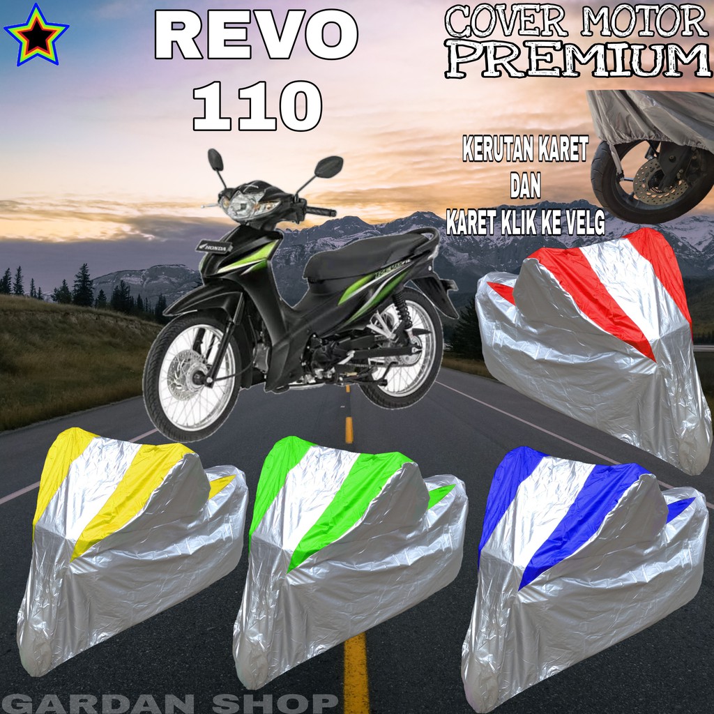 Sarung Motor REVO 110 Silver KOMBINASI Body Cover Revo PREMIUM