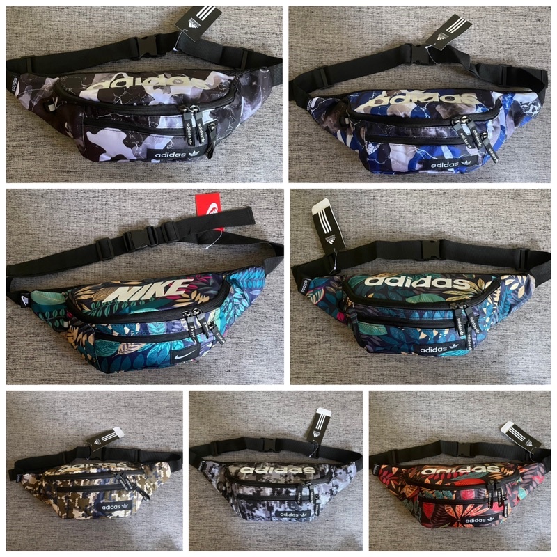 WAISTBAG ADIDAS NIKE MOTIF FLORAL STORM CAMO / TAS ADIDAS / TAS NIKE / TAS PINGGANG ADIDAS / TAS PINGGANG NIKE