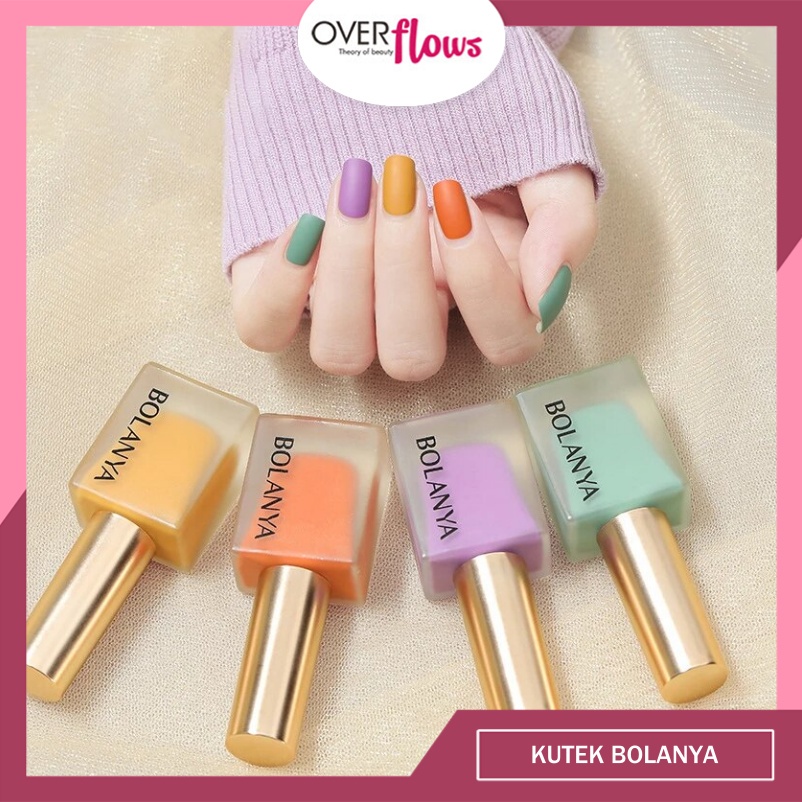 OVERFLOWS.ID MATTE BOLANYA KUTEK NON PEEL OFF TIDAK BISA DIKELUPAS HALAL KUTEKS MUSLIMAH MURAH