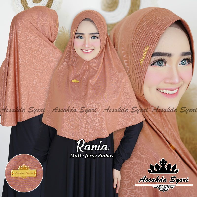 Hijab/Bergo instan Jersey RANIA Embos Ori ASSAHDA
