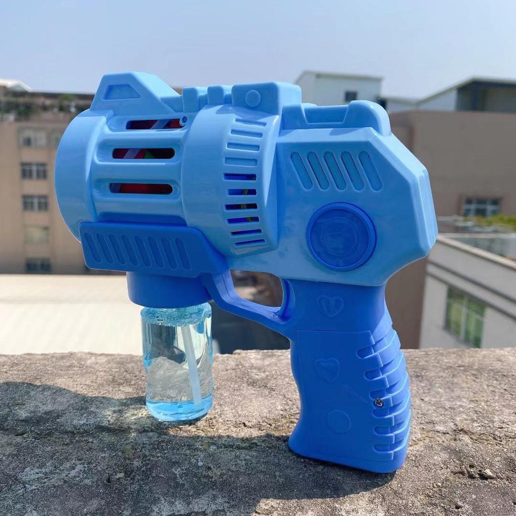 MMTOYS CM-M13 Mainan Anak Bubble Gun Pistol Gun Balon Busa Kuda / Mainan Tembak Semprot Gelembung-POLOS BIRU
