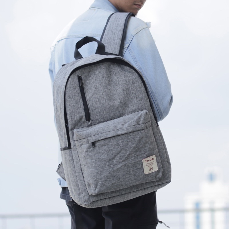 Tas Ransel Pria Tas Punggung Casual Stylish Kasual Backpack Laptop Sekolah Kuliah Kampus - Durable