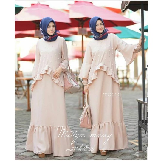GTA - MUTIYA DRESS MAXY // GAUN MUSLIM HOME DRESS | BAJU KONDANGAN SIMPLE KEKINIAN | DRESS GLAMOUR