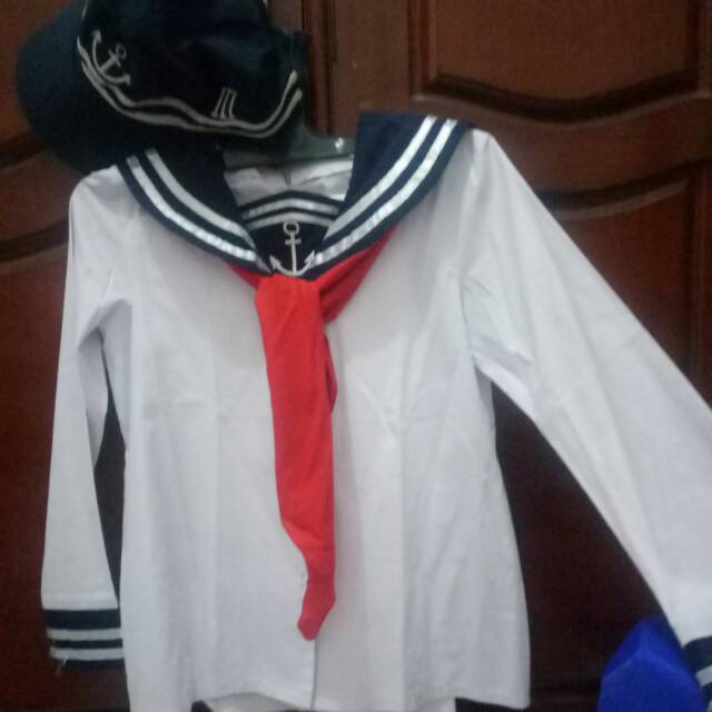 Atasan seifuku + topi Hibiki Kancolle