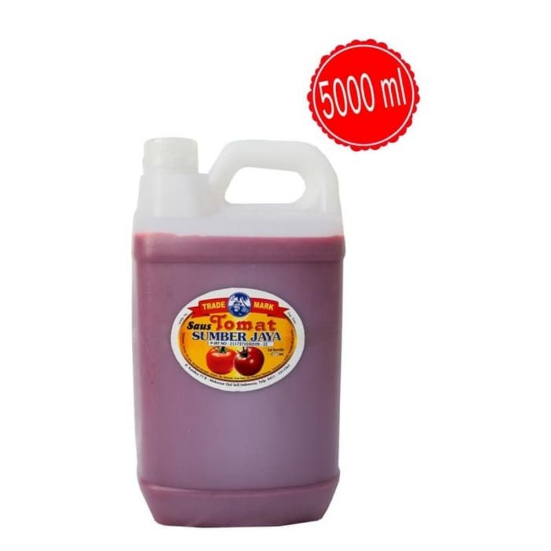 

Saos Saus Tomat Sumber Jaya 5000 ml