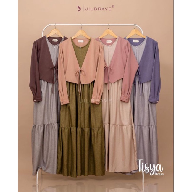 Preloved Gamis Casual Trendy Outer Menyatu Tisya Dress Original Jilbrave Official