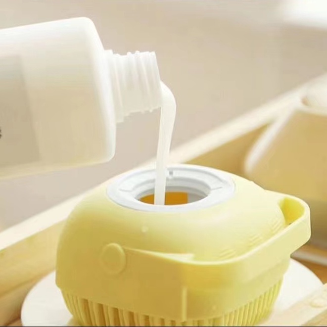Spon Mandi Refill Sabun Cair Spons Sikat Pembersih Badan Silikon Halus Sponge Silicone Scrubber Bath Brush BPA FREE