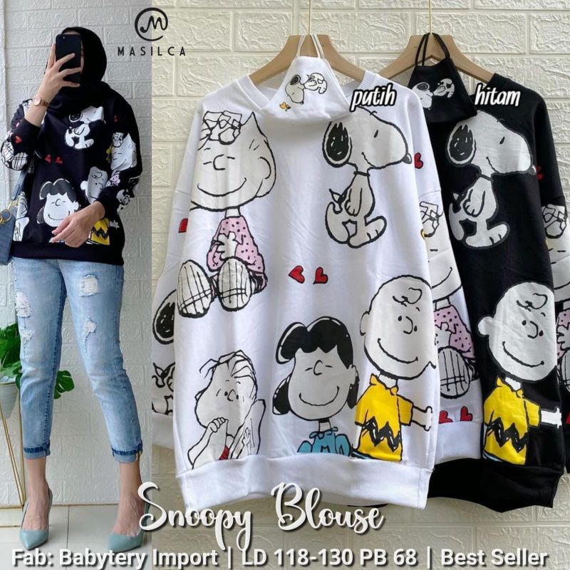 Snoopy blouse ori masilca