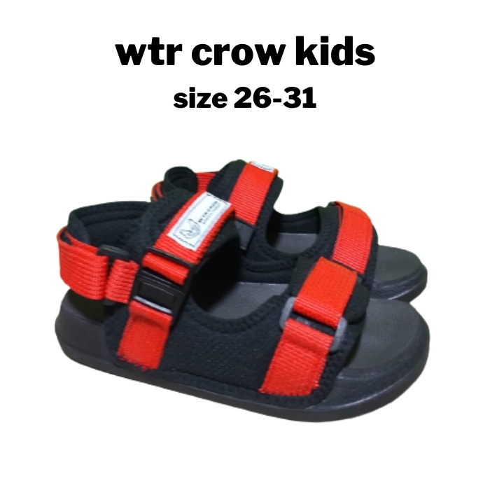 Sandal Gunung Anak Laki Laki Valcro Slip On Anti Slip Phylon Distro Premium WTR Crow Lambo Kids Merah