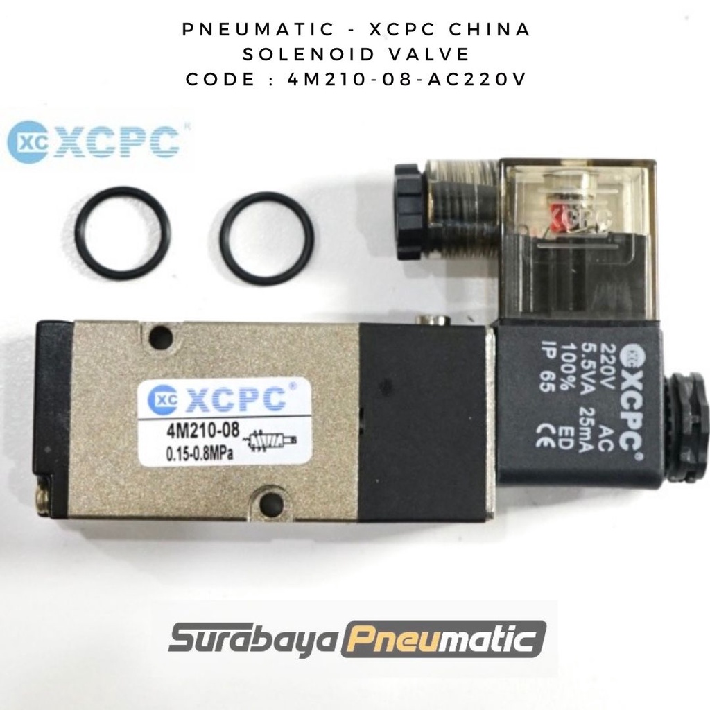 Solenoid Valve - 4M210-08-AC220V - Selenoid Pneumatic XCPC - 4M210 08