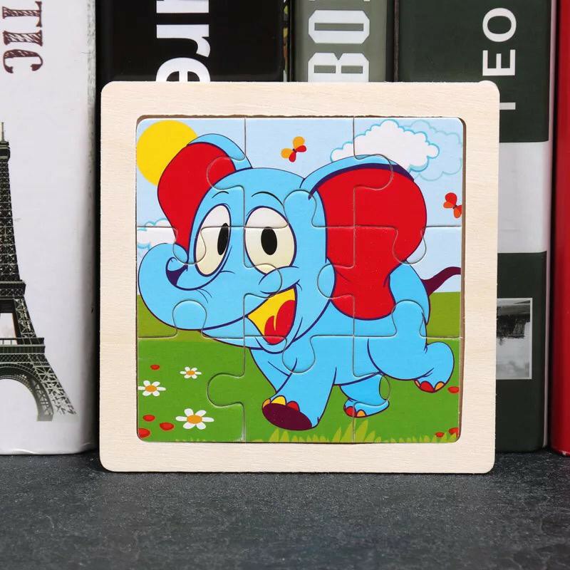 MINI WOODEN PUZZLE Anak Puzzle Kayu jigsaw puzzle Kubus Mainan Edukasi