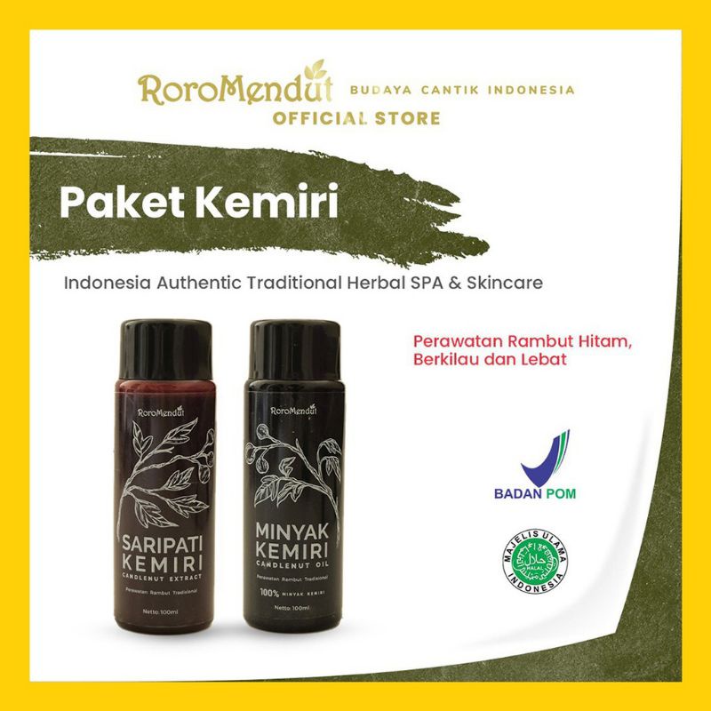 Roro Mendut Paket Minyak Kemiri dan Saripati Kemiri