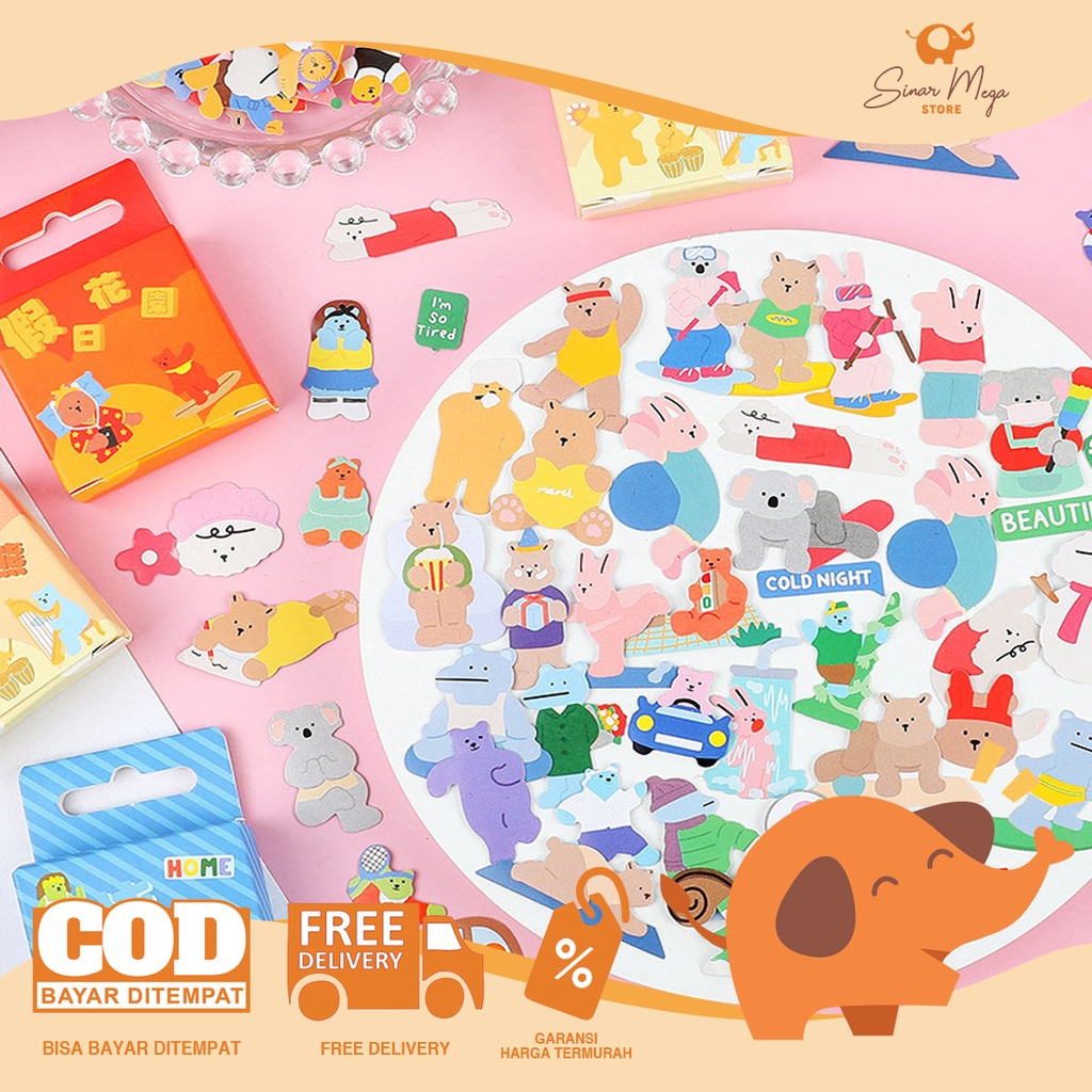 

Fuzzy Friends Activity Flake Stickers/Stiker Unik Lucu Murah