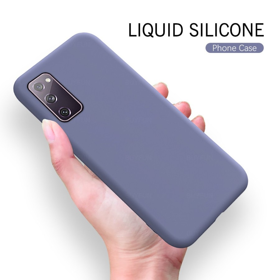 Soft Case untuk Samsung Galaxy S20 Fe Liquid Silikon Slim Skin candy macaron Bludru