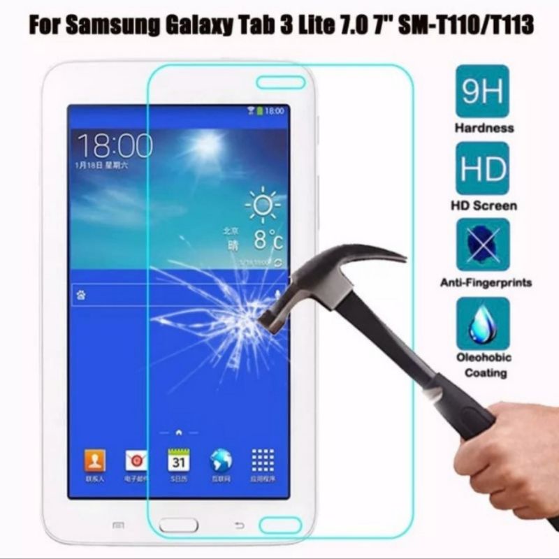 Tempered Glass Samsung Galaxy Tab 3V / Tab 3 Lite SM-T110 / SM-T116 Anti Gores Kaca Screen Protector