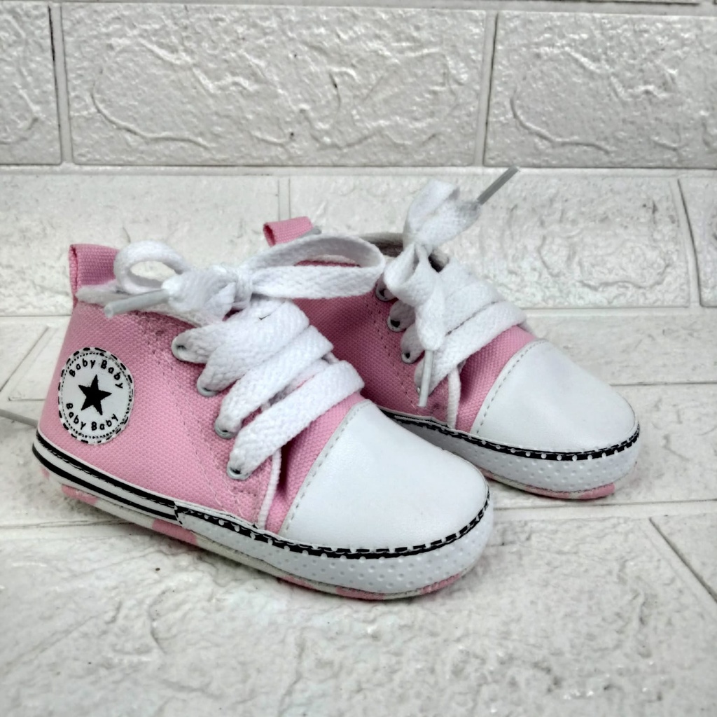 mandirishoesstore-SEPATU PREWALKER ANAK PEREMPUAN PAYET BUNGA 0-12 BULAN XP11