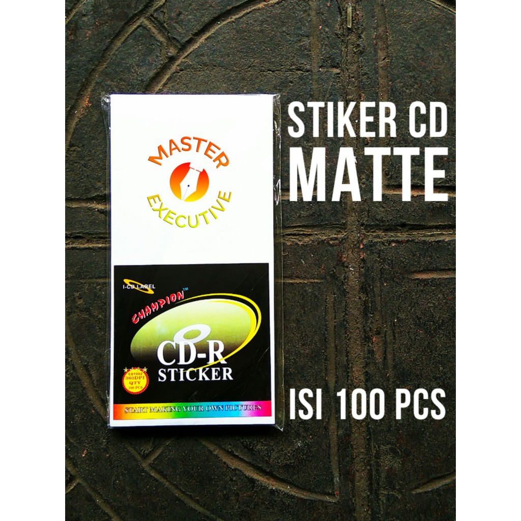 [Pak - 100 Pcs] I-CD Champion Label Stiker Disc Matte CD-R / DVD-R / CD-RW / DVD-RW