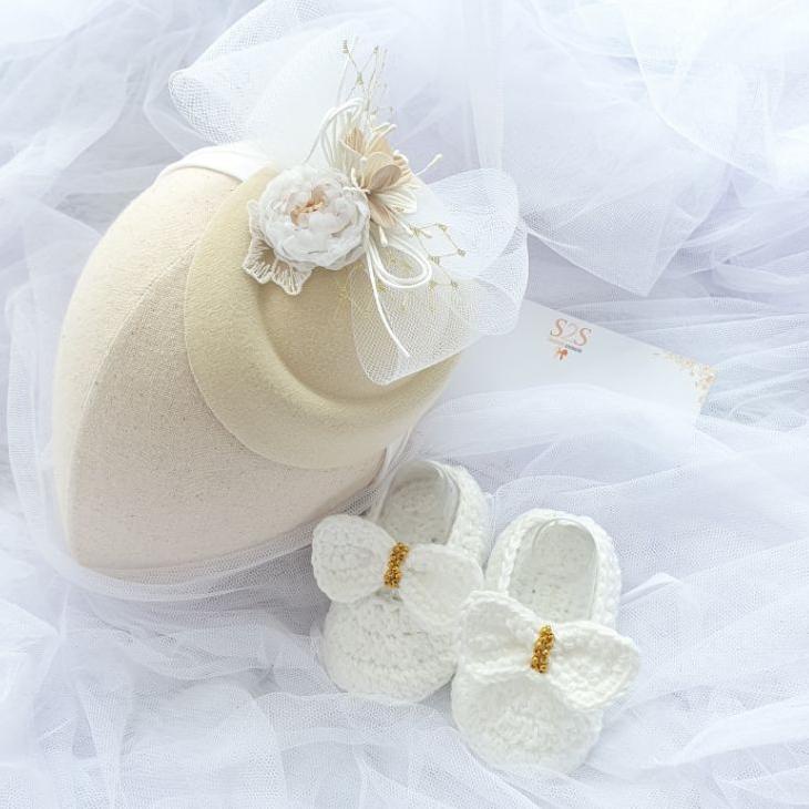 Miliki S2S Grace Michiko Set - Faschinator hat topi bayi michiko hat bando bandana bayi pesta ulang 