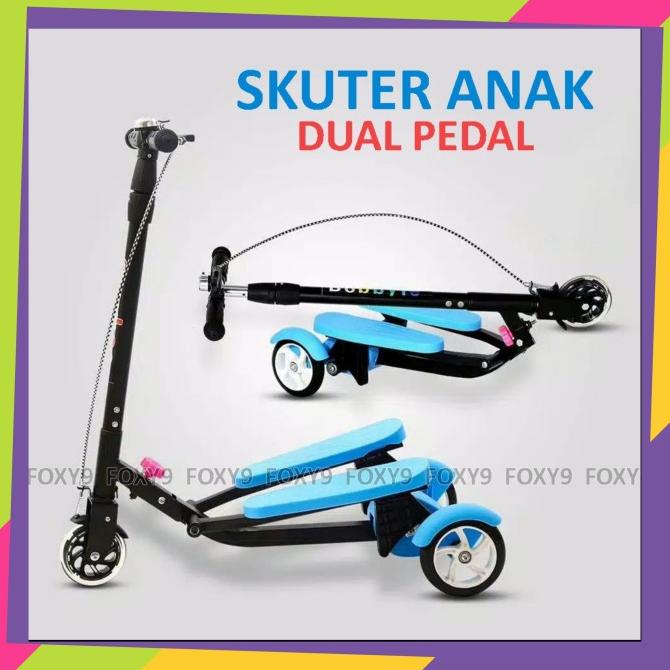 Skuter Anak Injak Dual Pedal / Skuter Scooter Genjot Otoped Anak