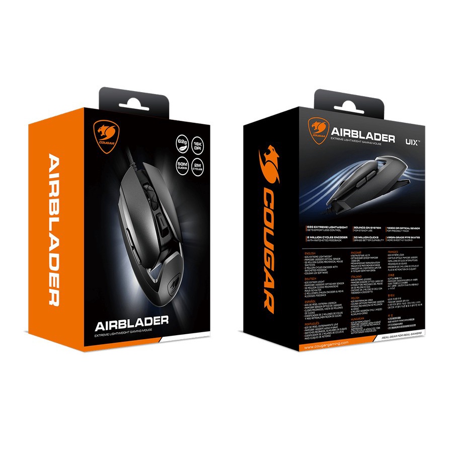 Mouse Cougar AirBlader | Extreme Lightweight | Mouse Gaming