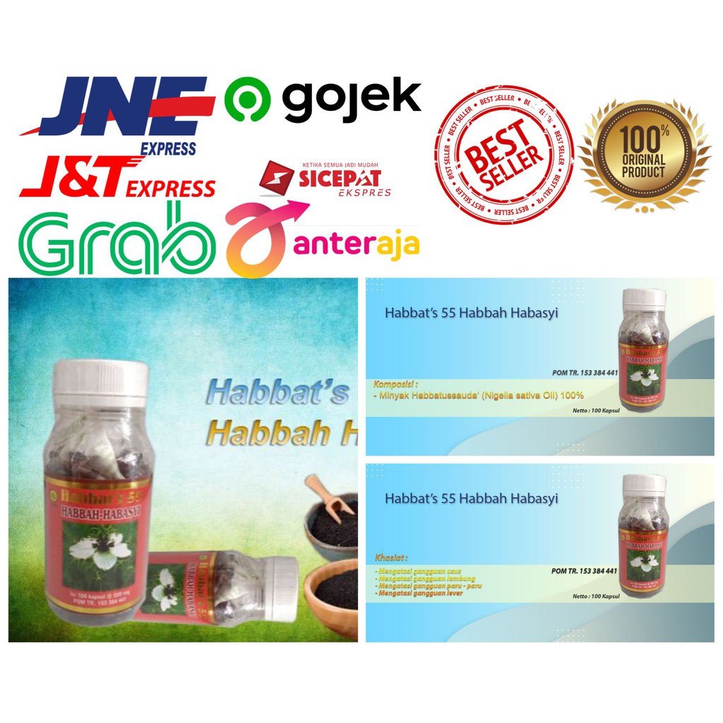 Obat Herbal Asam Urat Gatal Gatal Habbats 55 Habbah Habasyi 100 Kapsul Indonesia