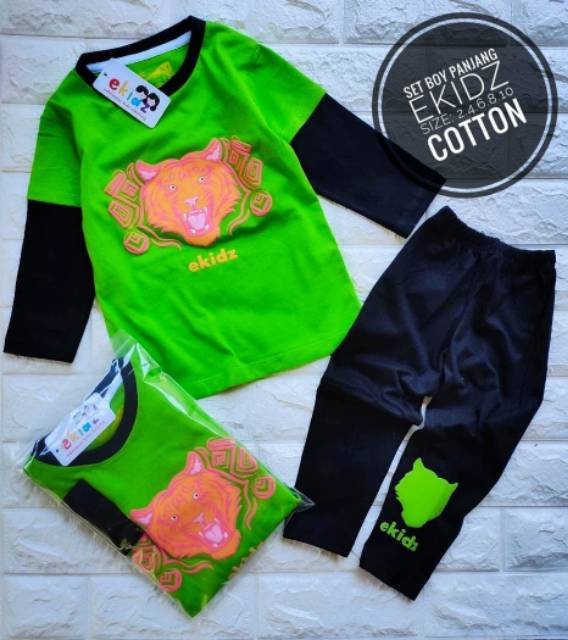 SETELAN ANAK LAKI LAKI PIYAMA ANAK GRATIS MASKER KAIN (min pembelian 2set)
