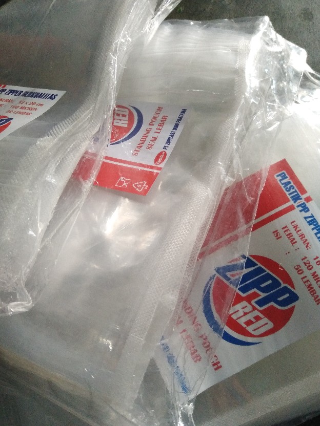 Plastik Standing Pouch 16x24 Plastik Kemasan Snack Ziplock Isi 50