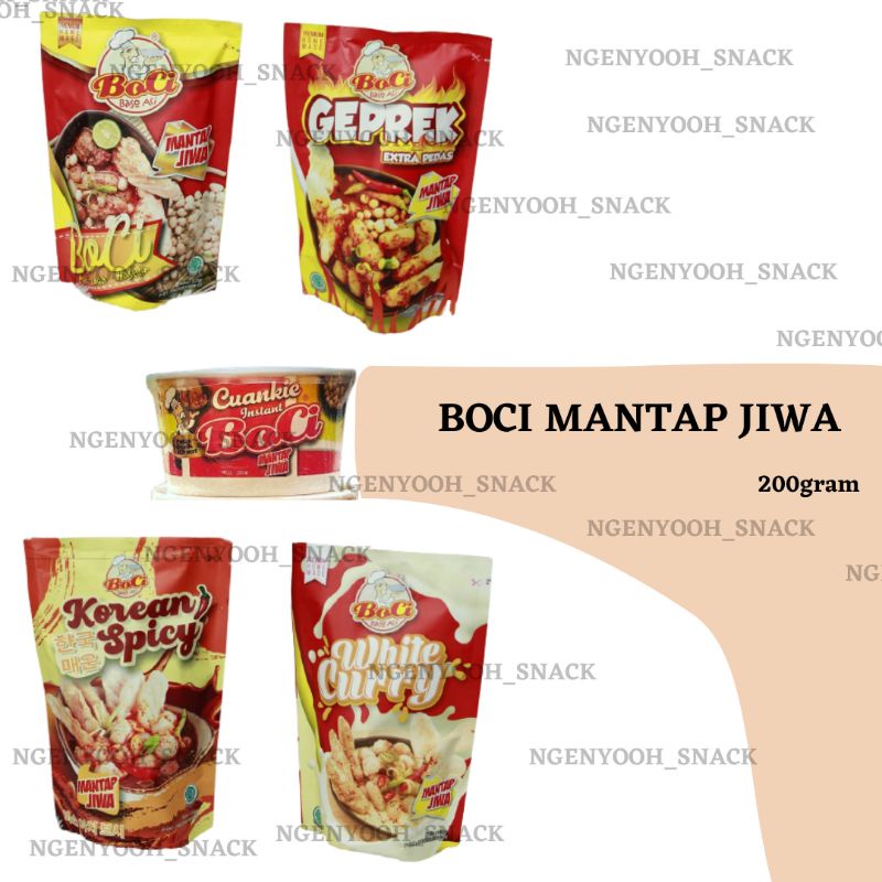 

BOCI BASO ACI / BOCI GEPREK / BOCI WHITECURRY / BOCI KOREAN / CUANKIE BOCI