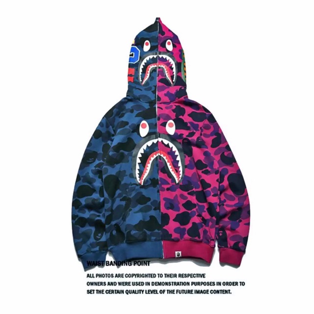 jaket bape shark