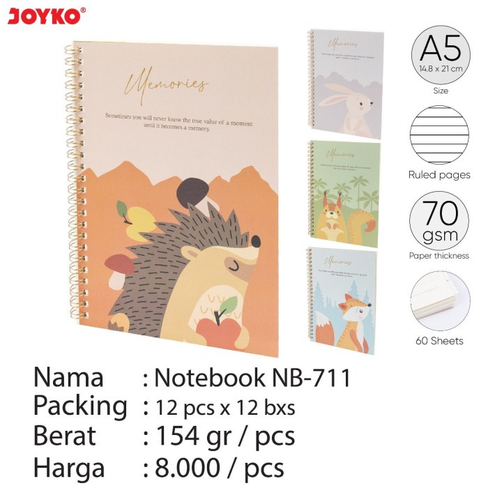 

Lucu Notebook/ Buku Diary Joyko A5 Nb-711 Gilaa!!!