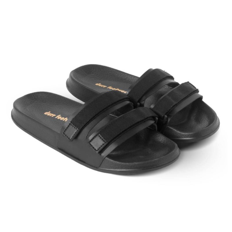 Sandal Slide Slip Slippers Pria Kualitas Premium Durr Official | Sandal Slide - Armor Black