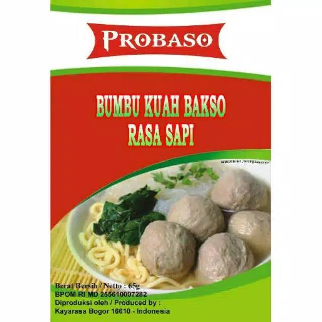 

PROBASO - Bumbu Kuah Bakso Rasa Sapi 65g (Minimal Beli 10 Bks)