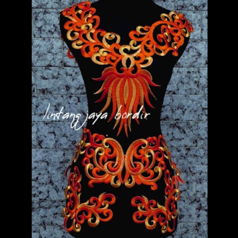 renda bordir kebaya aplikasi kebaya kumis kombinasi