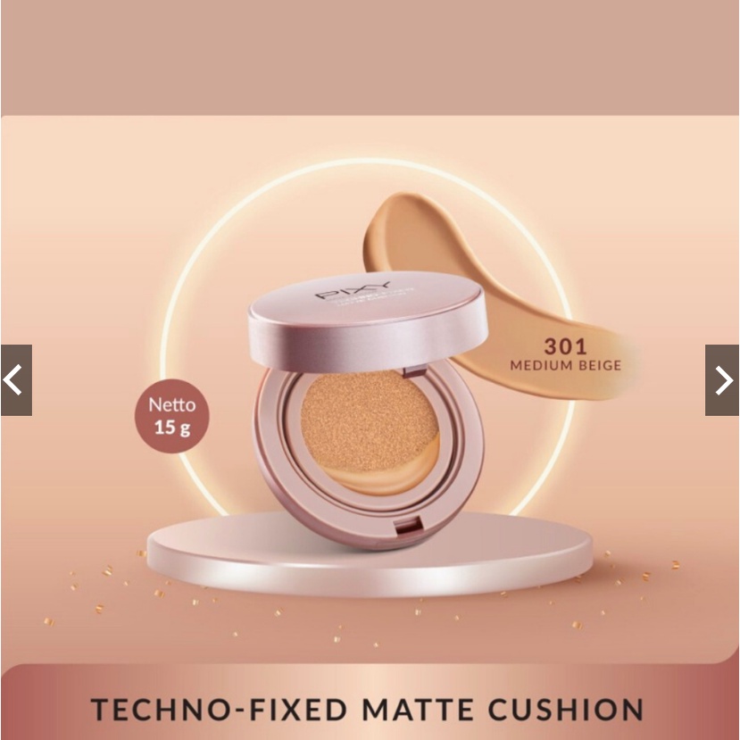 Pixy Make It Glow  TECHNO FIXED  Matte Cushion Full Case ( NEW )