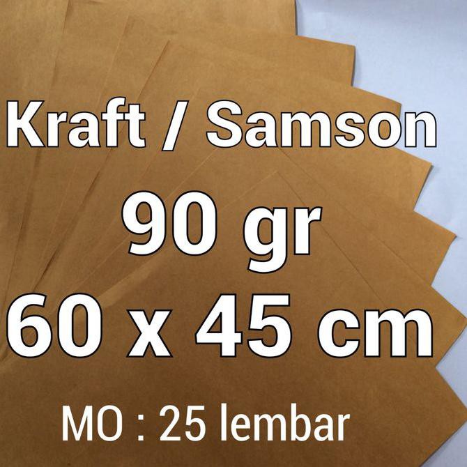 

kertas samson | 90 gr | 60x45 cm | brown | kraft | paper