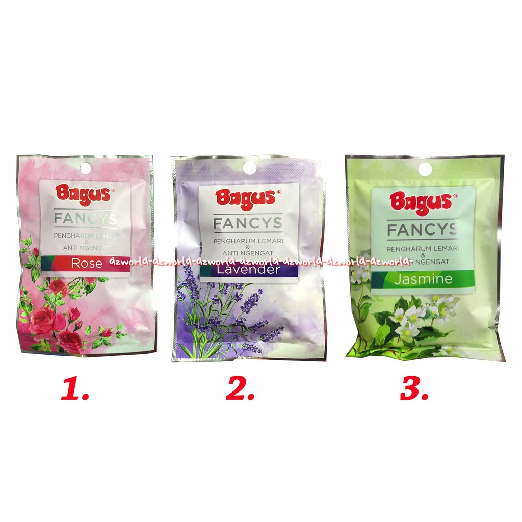 Bagus Fancy Pengharum Lemari Kamper anti ngengat Rose Lavender Jasmine 60gr