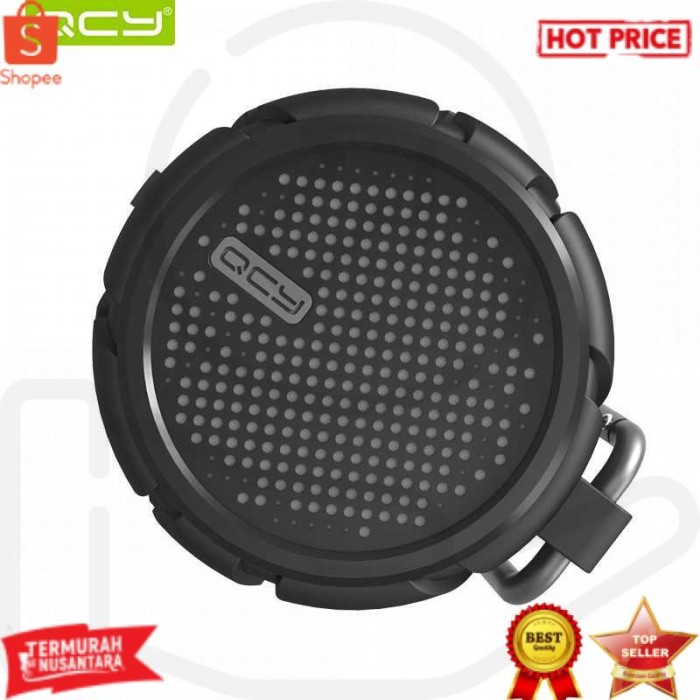 QCY BOX2 Bluetooth Speaker Waterproof + Carabiner [Hitam]