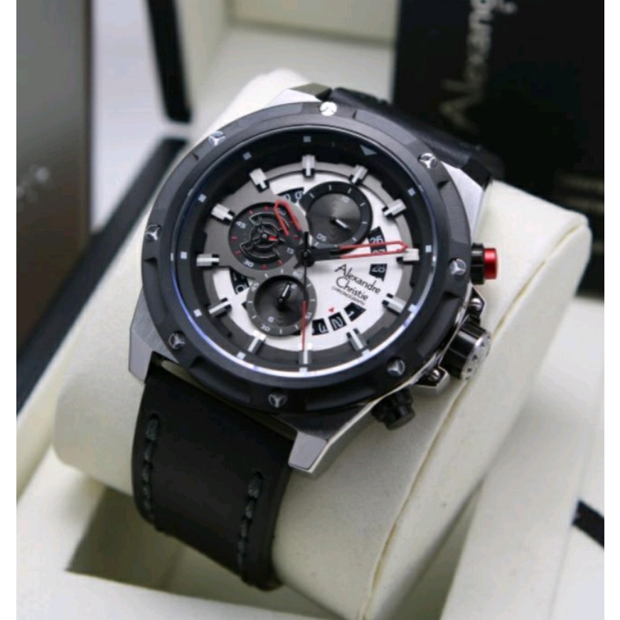 Alexandre Christie Ac 6506 / Ac 6594  Jam Tangan Pria Kulit Original