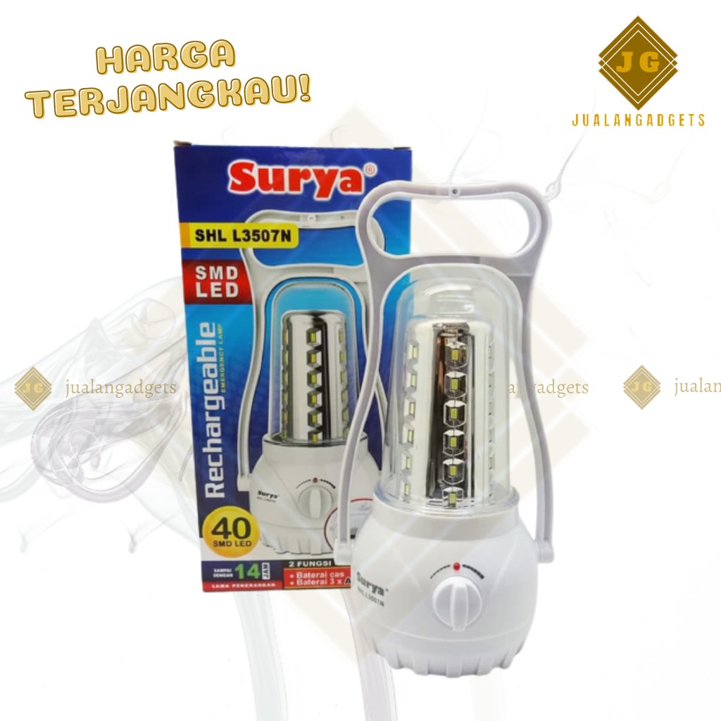 Emergency Lamp Surya 40 LED SHL L3507N Lampu Darurat - Original