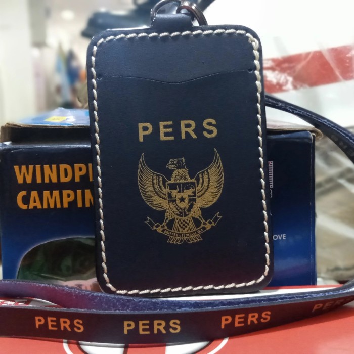 

Mudah Tali Gantungan Name Tag Pers Id Card Holder Navy Terbatas