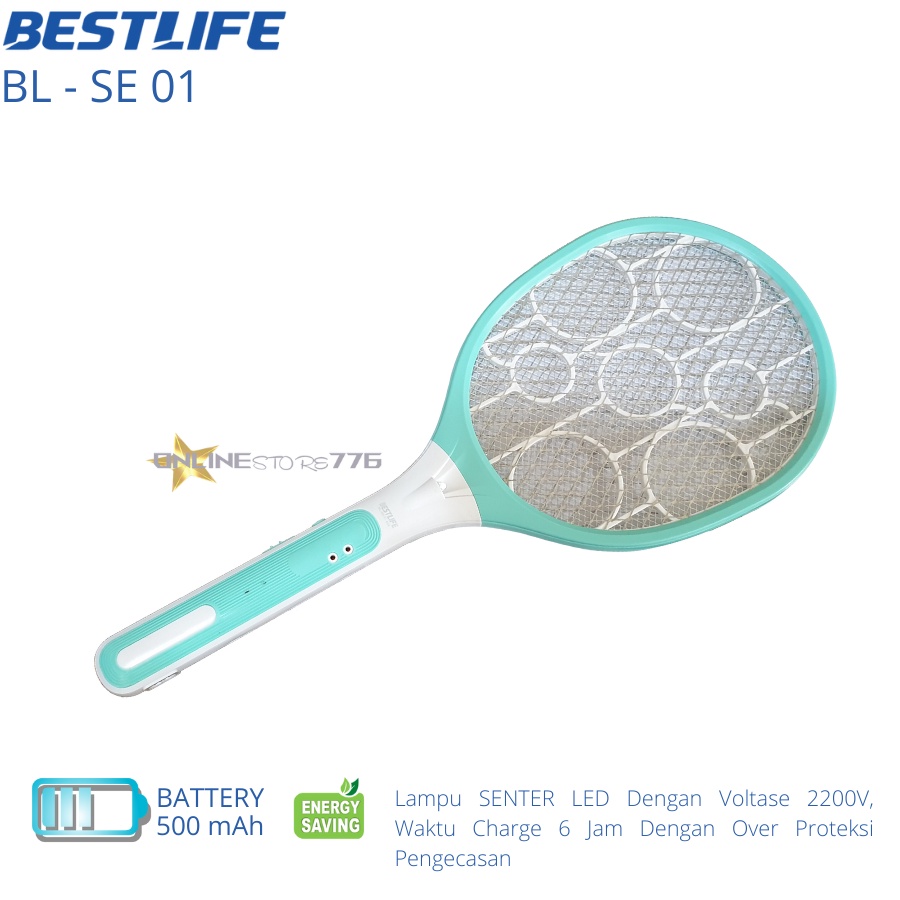 RAKET NYAMUK BESTLIFE BL SE 01 / RAKET NYAMUK CHARGER /  - INSECT KILLER - RECHARGEABLE - BERGARANSI