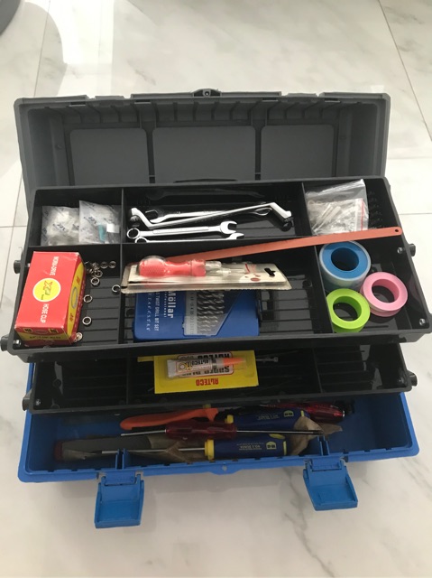 Tool Box MASTERBOX 20in Plastik 2 Susun / Tempat Penyimpanan Alat Perkakas PVC 20 in / Box Kunci 20