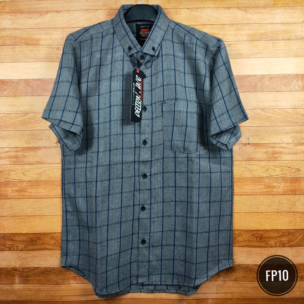 Kemeja Flanel Lengan Pendek / Kemeja Flanel Pria (FP02) Kemeja Surfing Distro