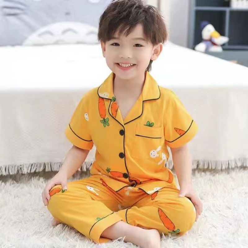 SETELAN PIYAMA ANAK 6-12TAHUN IMPORT|BAJU TIDUR ANAK|PIYAMA ANAK UNISEX CEWEK COWOK