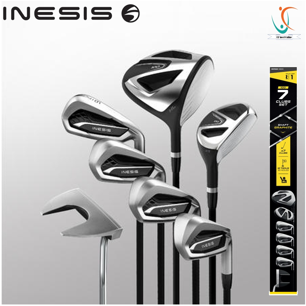 STICK GOLF KIT 7 CLUBS DEWASA INESIS 100 PRODUK IMPORT STIK GOLF RIGHT HANDED ORIGINAL INESIS SIZE 1 &amp; 2