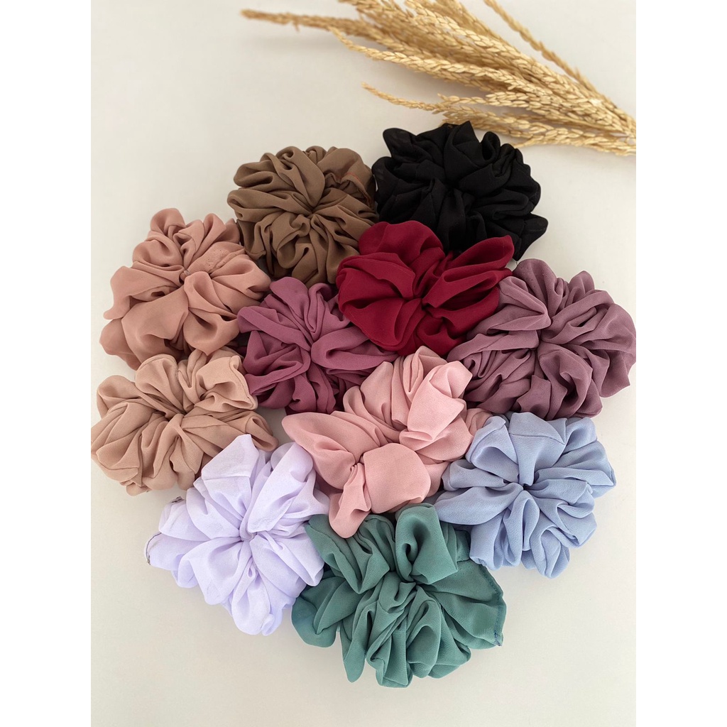 Scrunchie Jumbo Ikat Rambut Cepol Hijab Besar Murah Untuk Wanita By Dailyofprincess