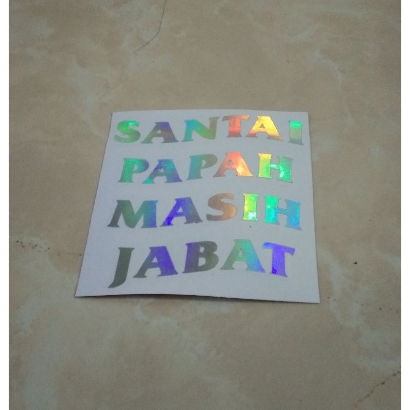 

Cutting Sticker Hologram Custom Model ASSC "Ajarin Dong Bang Jago" Kekinian Murah Berkualitas