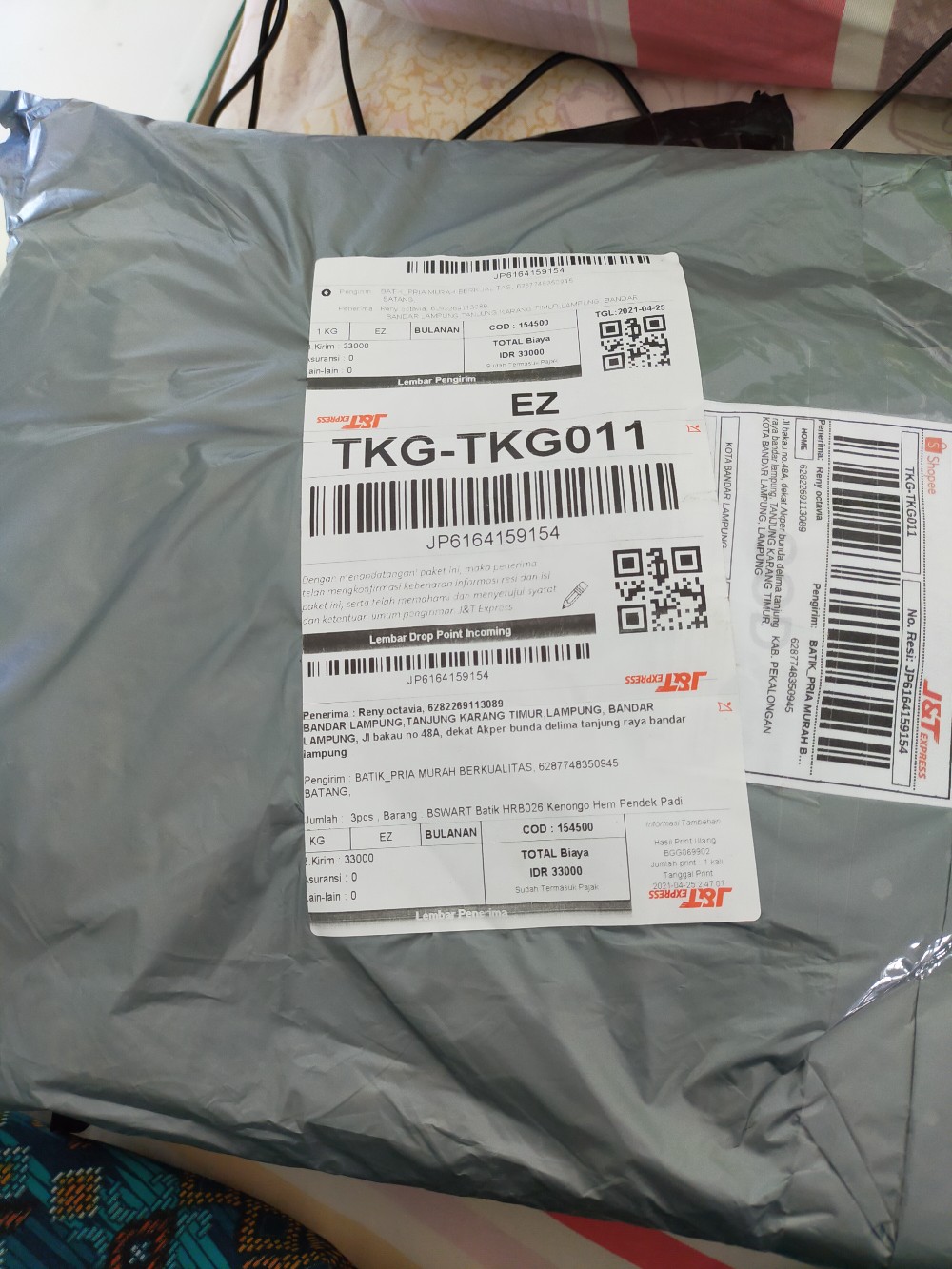 Bswart Batik Hrb026 Kenongo Hem Pendek Padi Pekalongan M L Xl Batik Pria Murah Modern Grosir